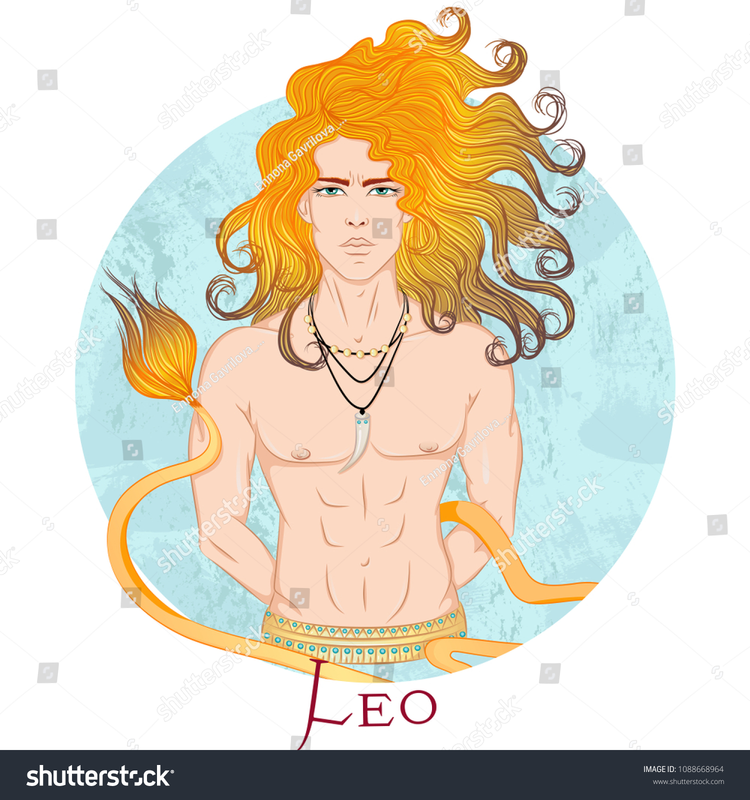 Zodiac Illustration Astrological Sign Leo Beautiful Stock Illustration Shutterstock