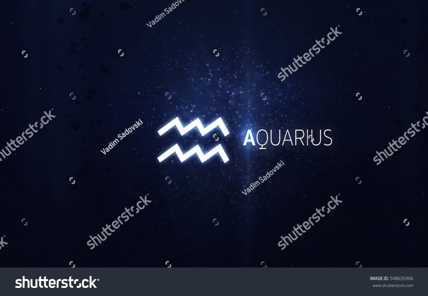 Zodiac Sign Aquarius Elements This Image Stock Photo 548635906 ...