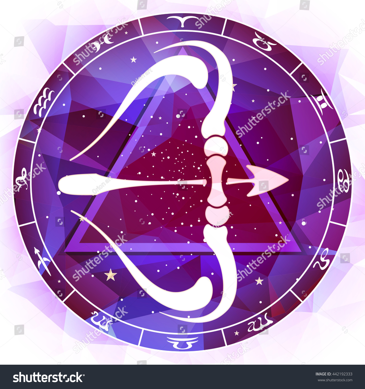 Zodiac Sign Sagittarius Stock Illustration 442192333 | Shutterstock