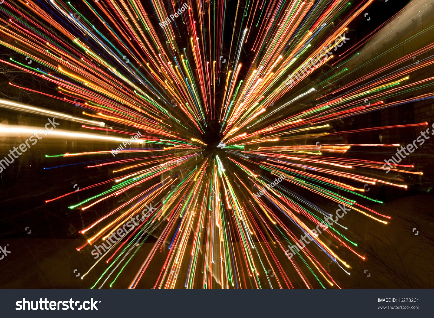 Zoom Blur On Christmas Lights Like Stock Photo 46273264 - Shutterstock