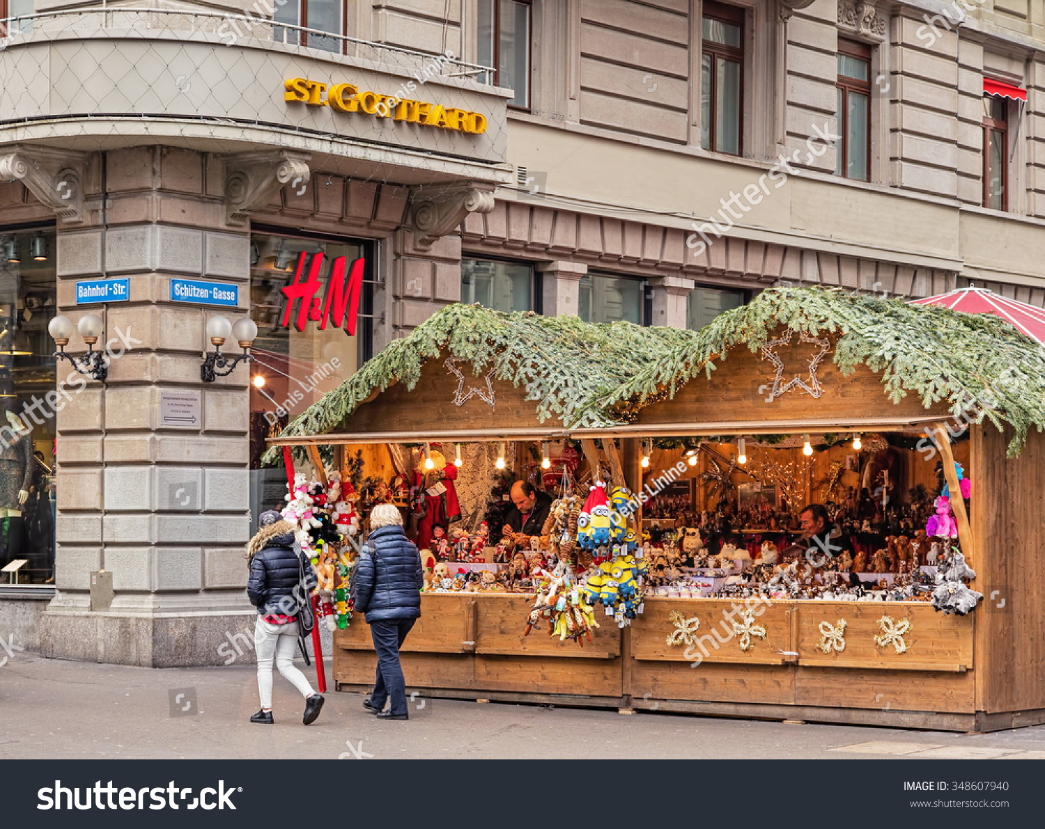 Zurich Switzerland 6 December 2015 Christmas Stock Photo 348607940