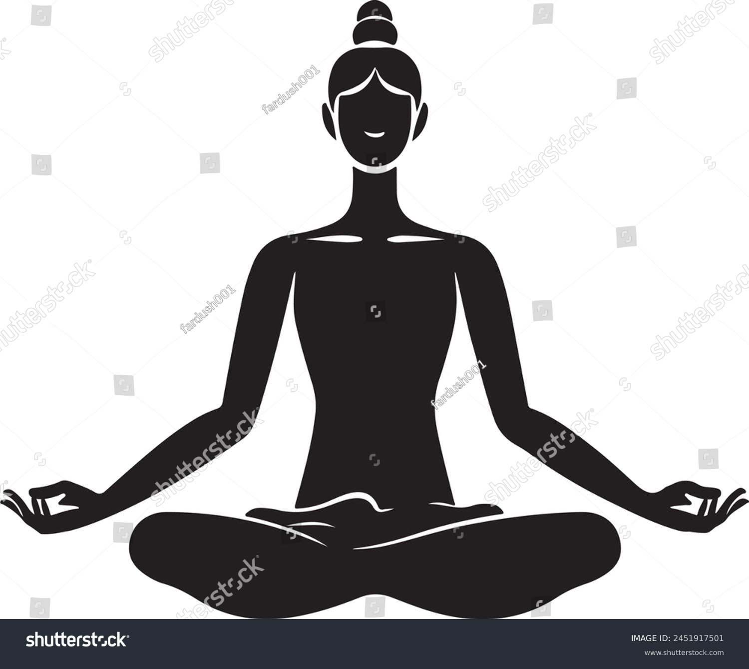 SVG of  a black silhouette of a woman doing yoga svg