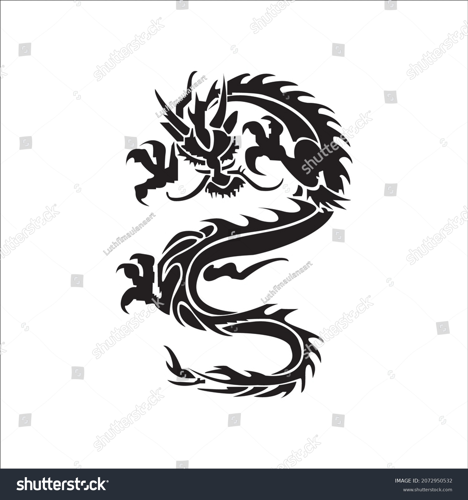 Collection Cool Dragon Logo Vector Images Stock Vector (Royalty Free ...