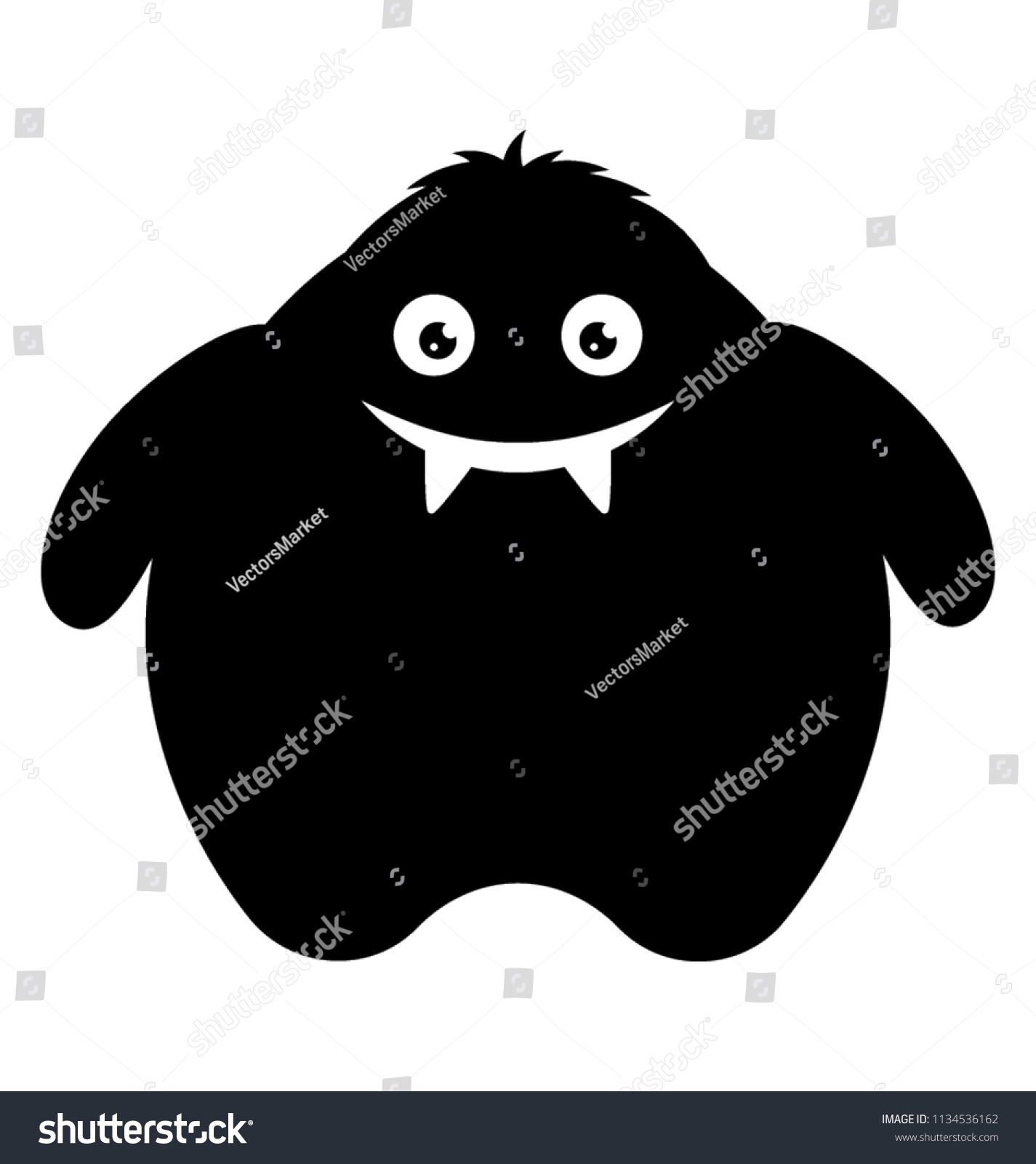 Heavy Giant Sized Monster Small Clear Stock Vector (Royalty Free ...