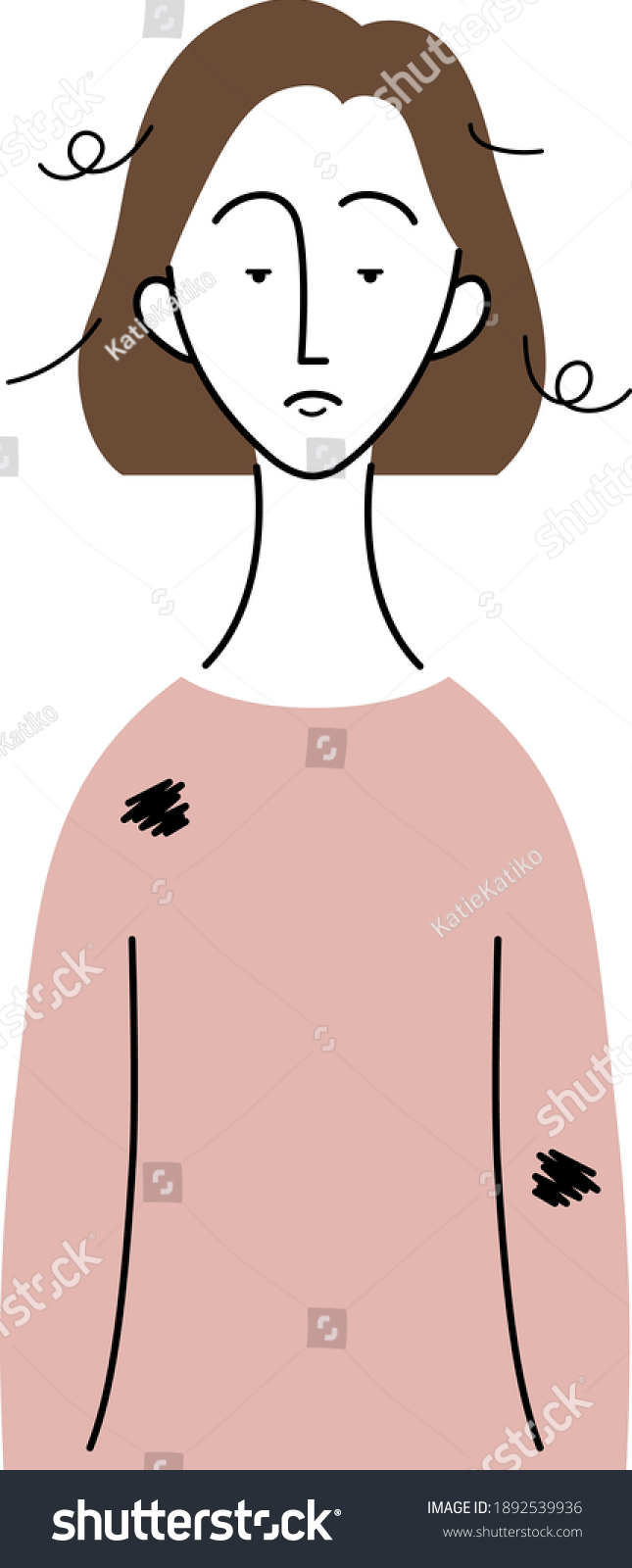 SVG of 
a young woman who has been indifferent to her looks svg