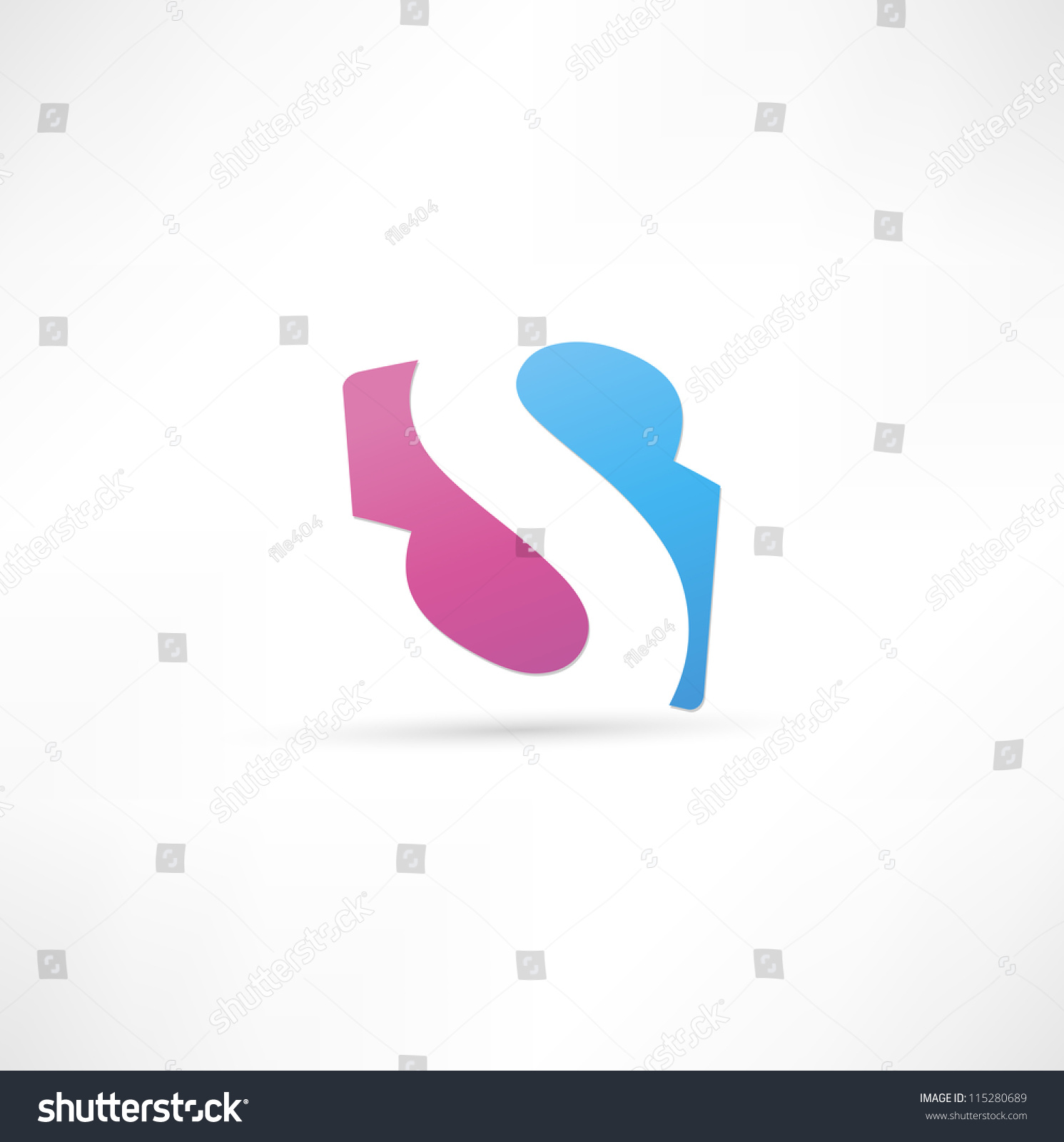 Abstract Icon Based On The Letter S Stock Vector Illustration 115280689 ...