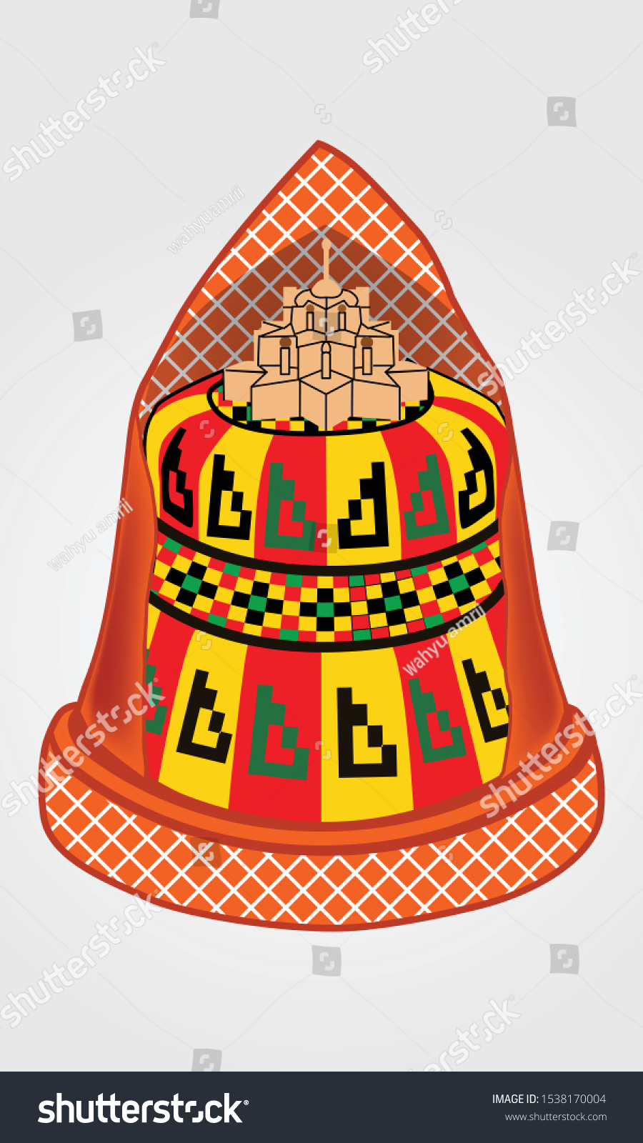 SVG of 
aceh traditional hats that are commonly used at weddings svg
