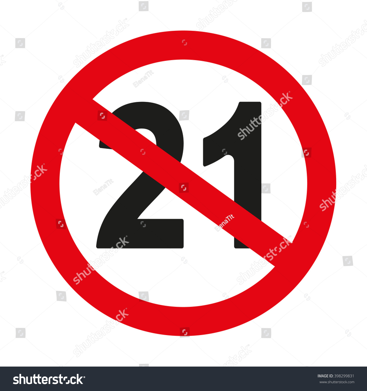 Age Restriction Sign Stock Vector Royalty Free