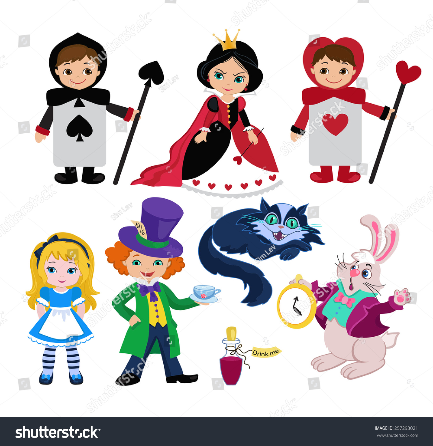 Alice Wonderlandvector Illustration Stock Vector (Royalty Free ...