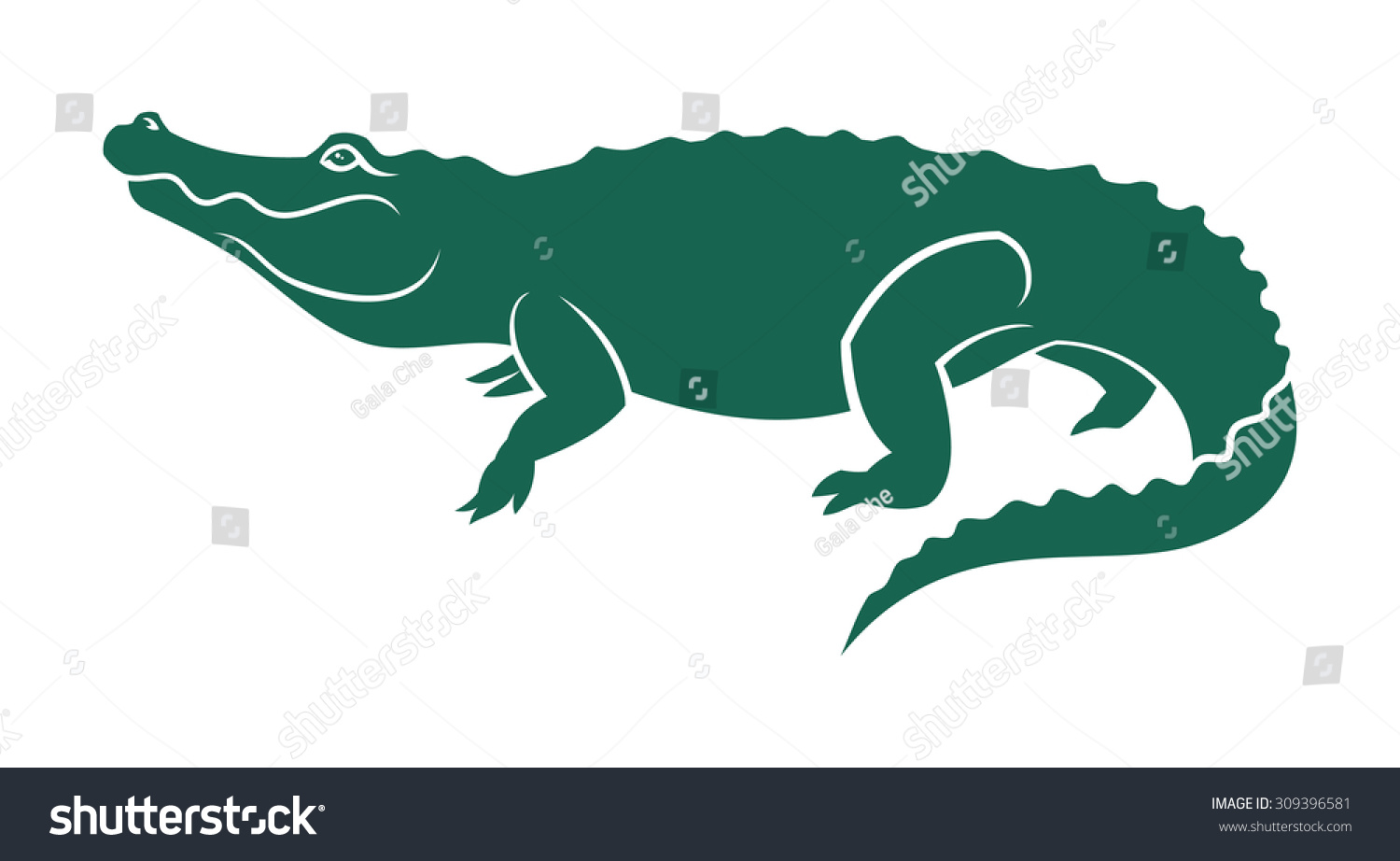 Alligator Mascot Stock Vector (Royalty Free) 309396581