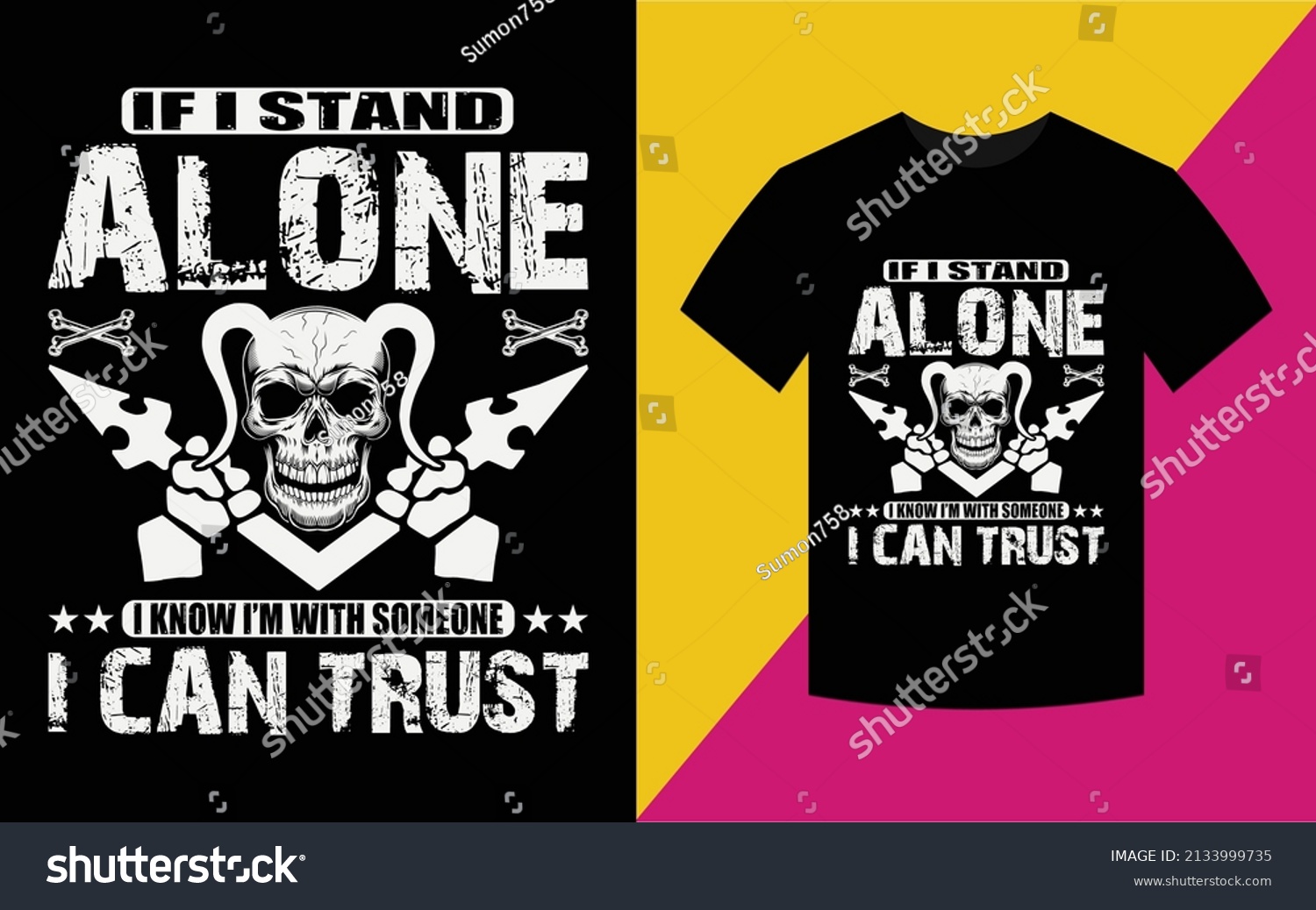 SVG of  Alone Skull T-Shirt High Quality is Unique Design. svg