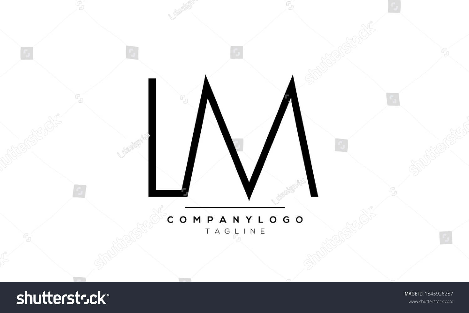 Alphabet Letters Initials Monogram Logo Lm Stock Vector (Royalty Free ...