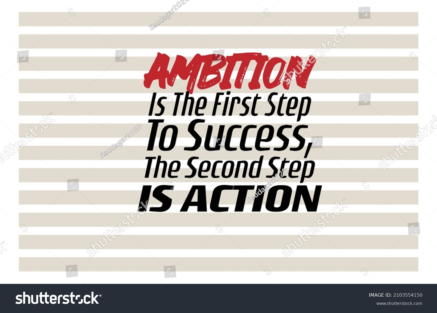 Ambition First Step Success Second Step Stock Vector (Royalty Free ...