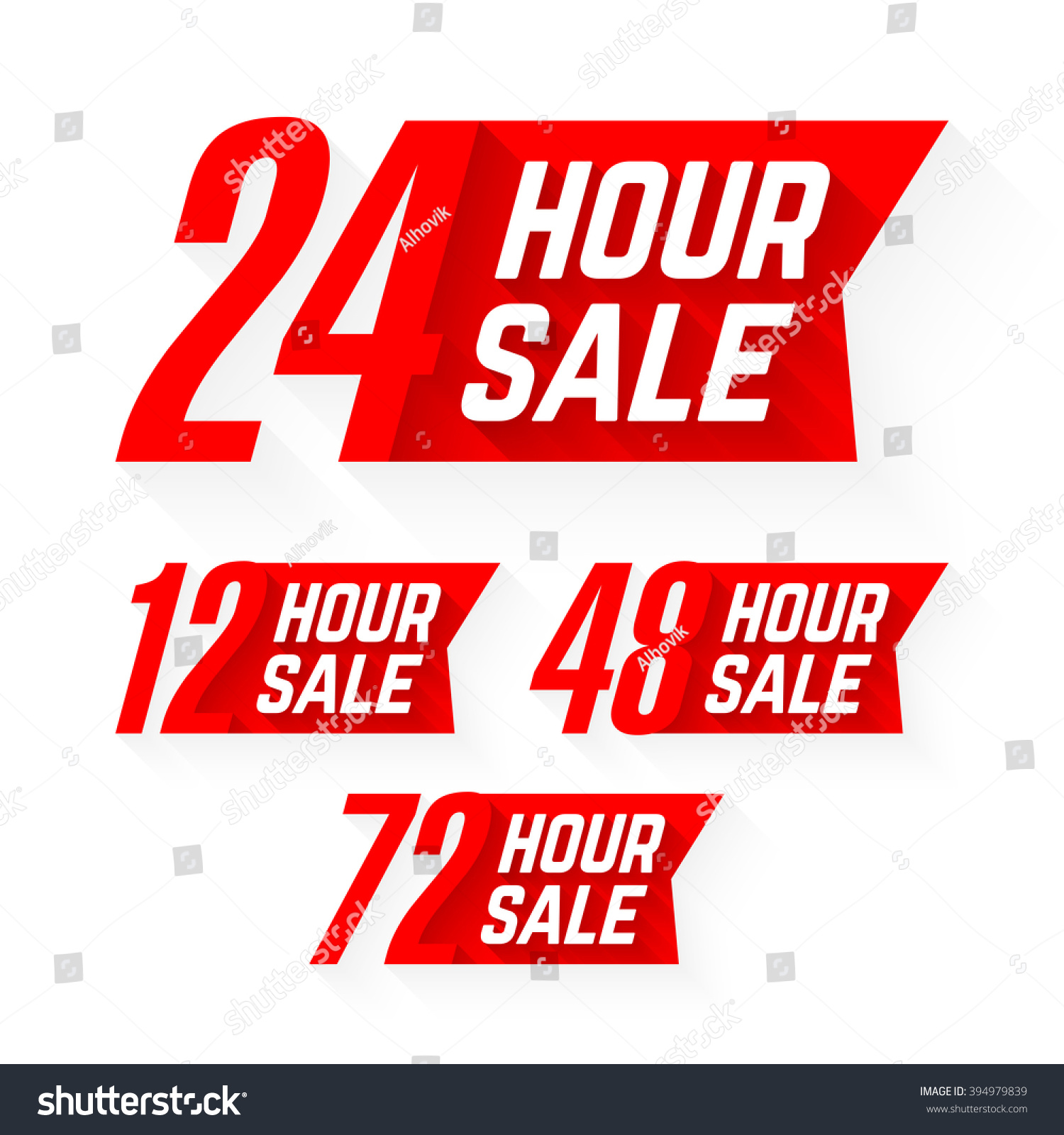 SVG of 12, 24, 48 and 72 Hour Sale labels. Vector illustration. svg
