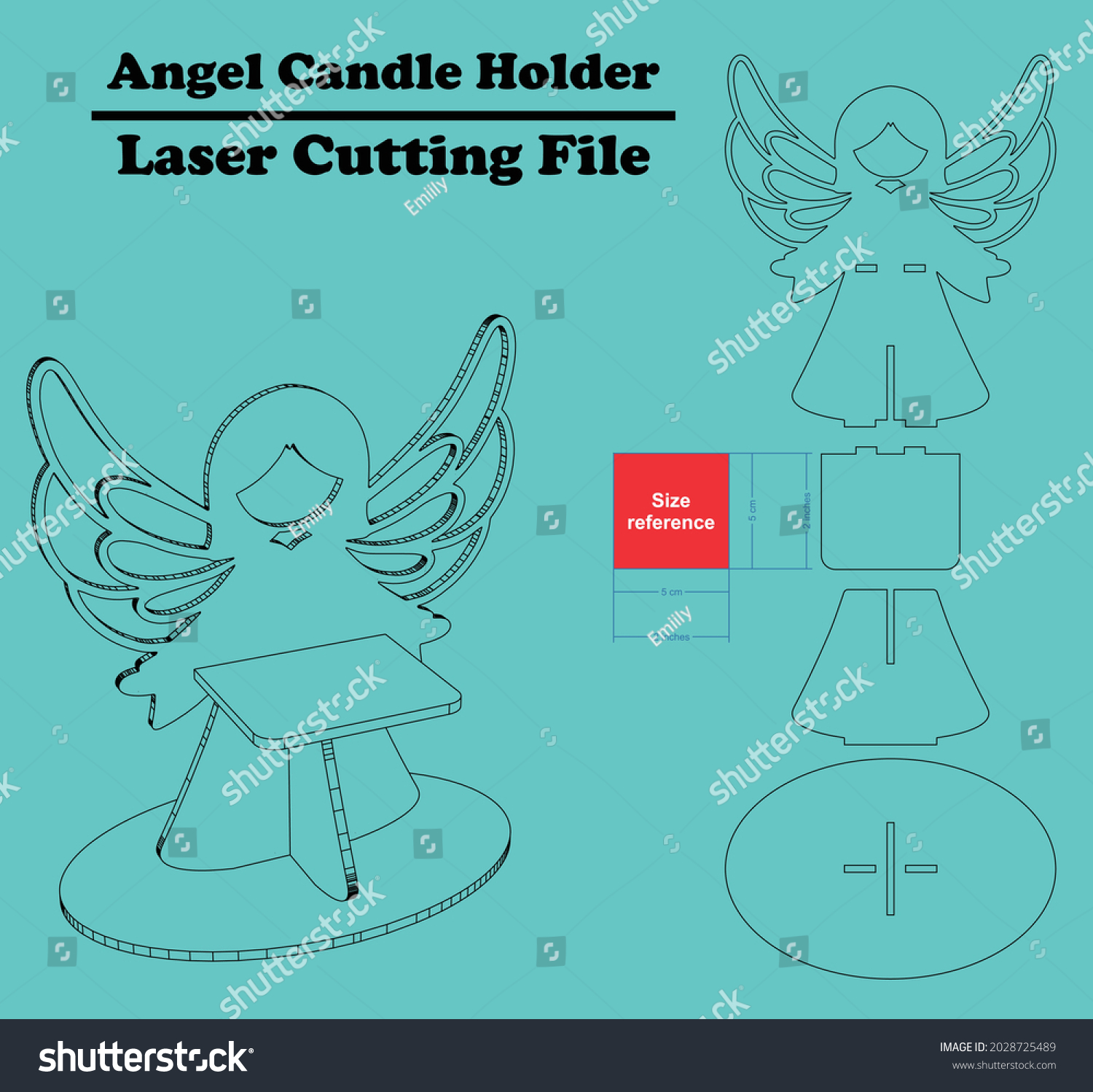 SVG of 
Angel Candle Holder
this is a lovely candle holder which can be used for all 3mm material thicknesses. svg