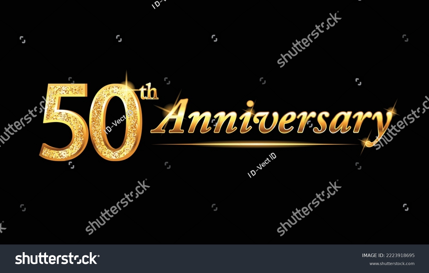 SVG of 50 anniversary celebration. 50th anniversary celebration. 50 year anniversary celebration with glitter and black background. svg
