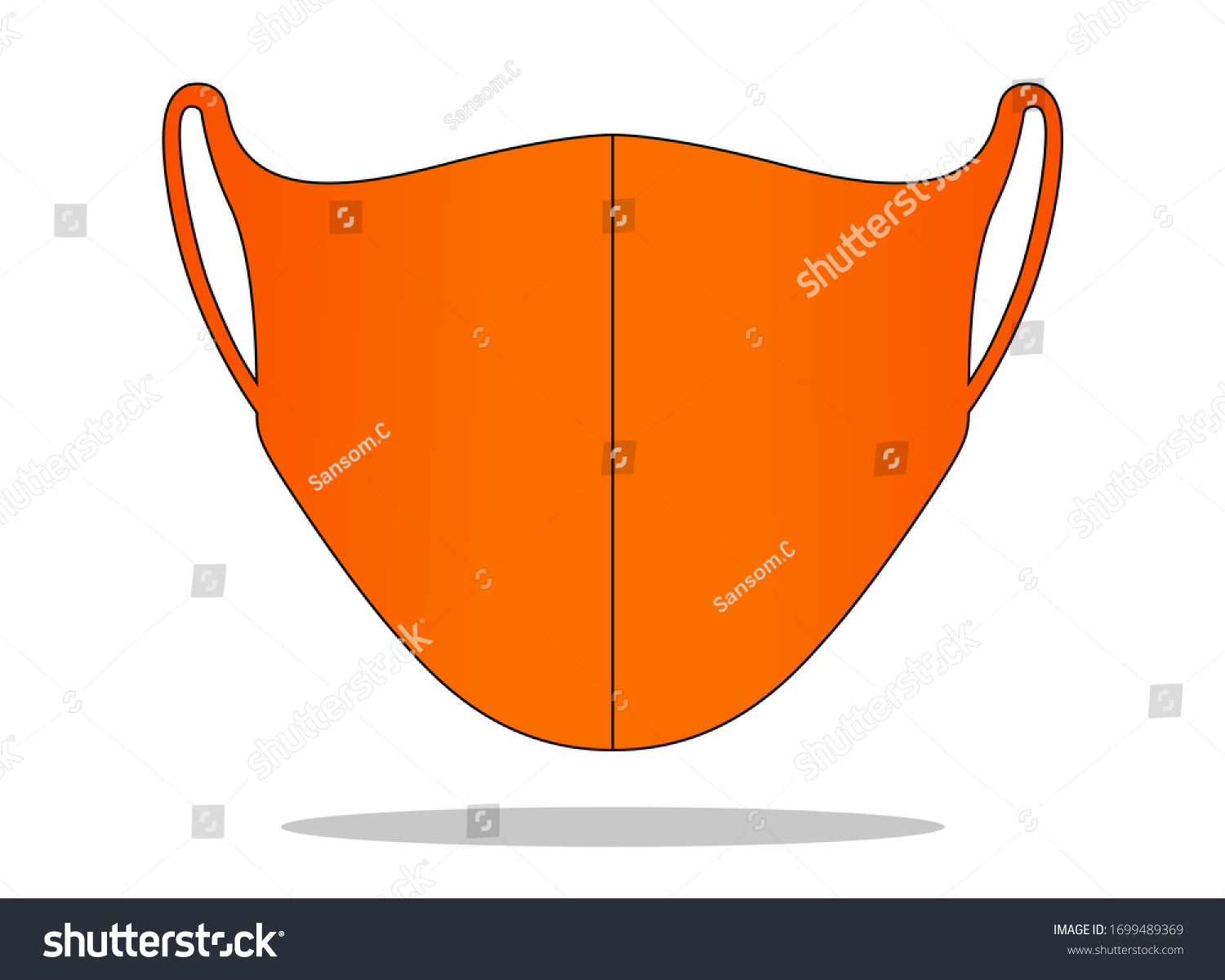 orange face mask