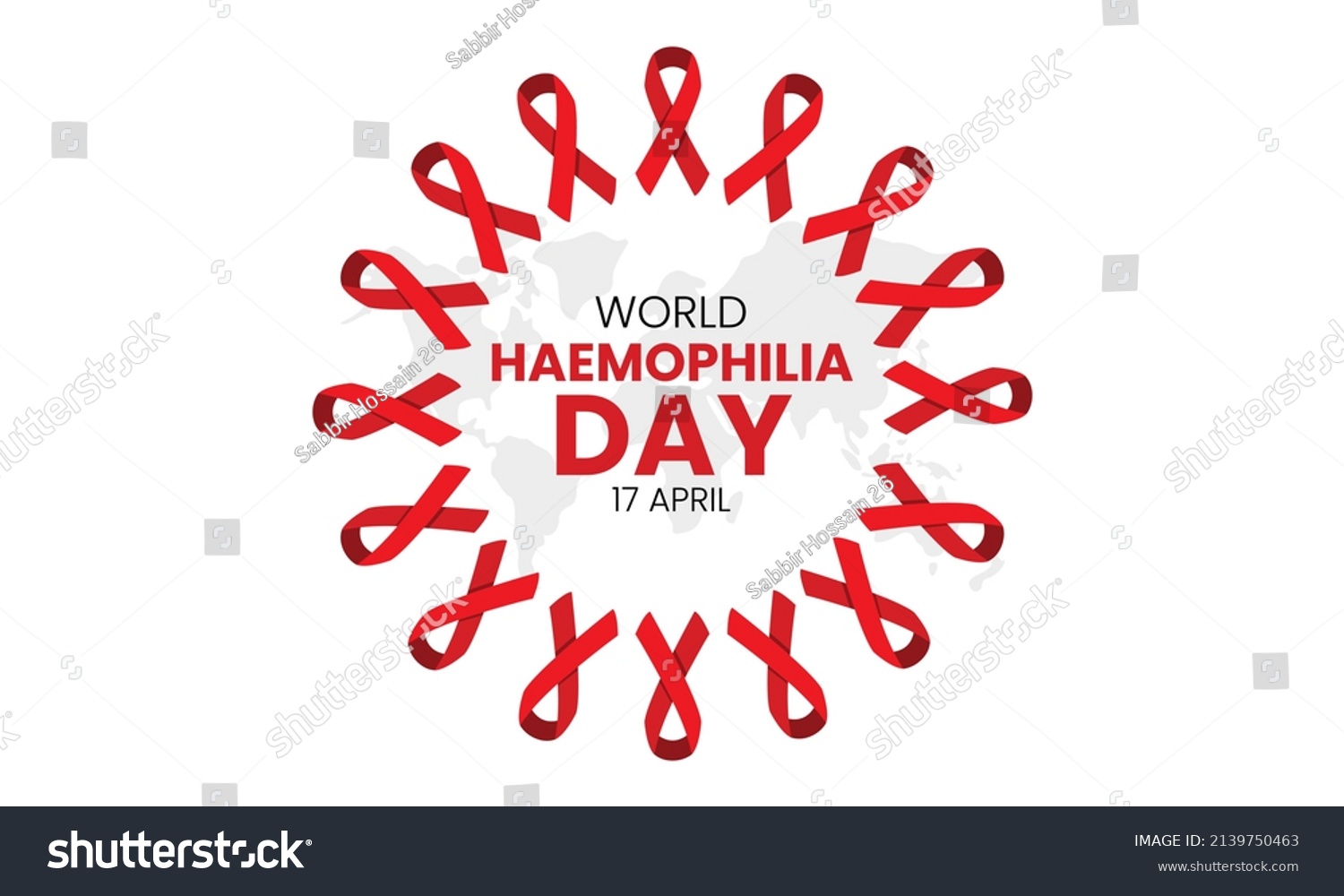 17 April World Haemophilia Day Awareness Stock Vector (Royalty Free ...