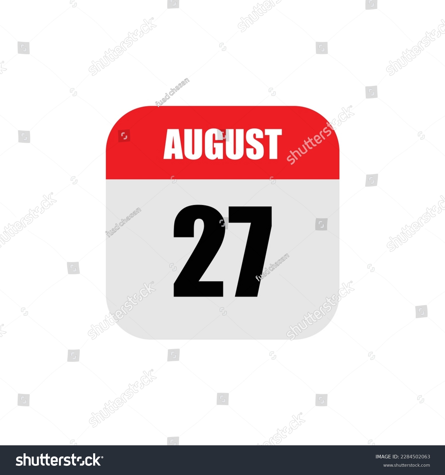 SVG of 27 august icon with white background svg