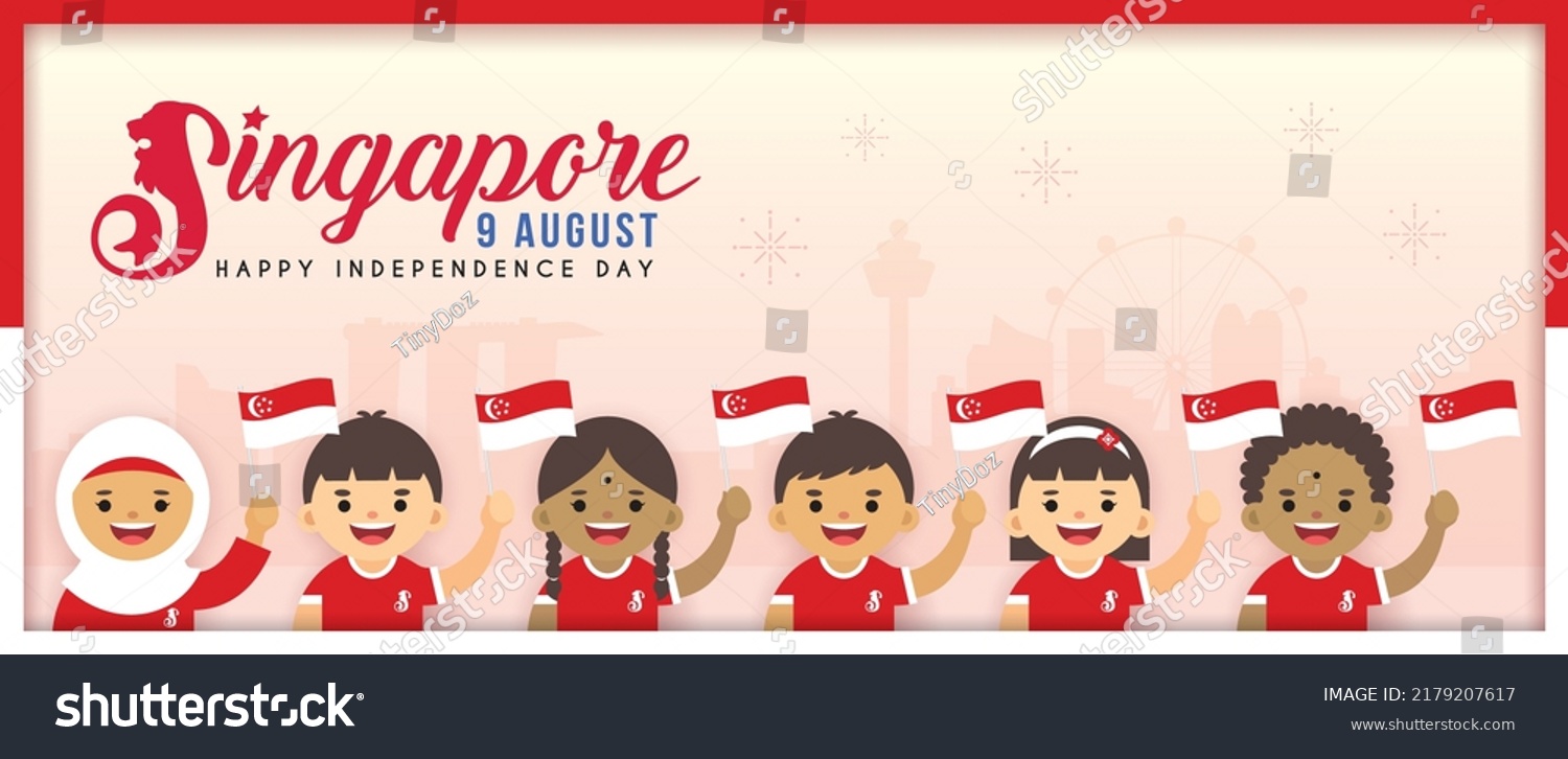 9 August Singapore Independence Day Greeting Stock Vector Royalty Free 2179207617 Shutterstock 0895