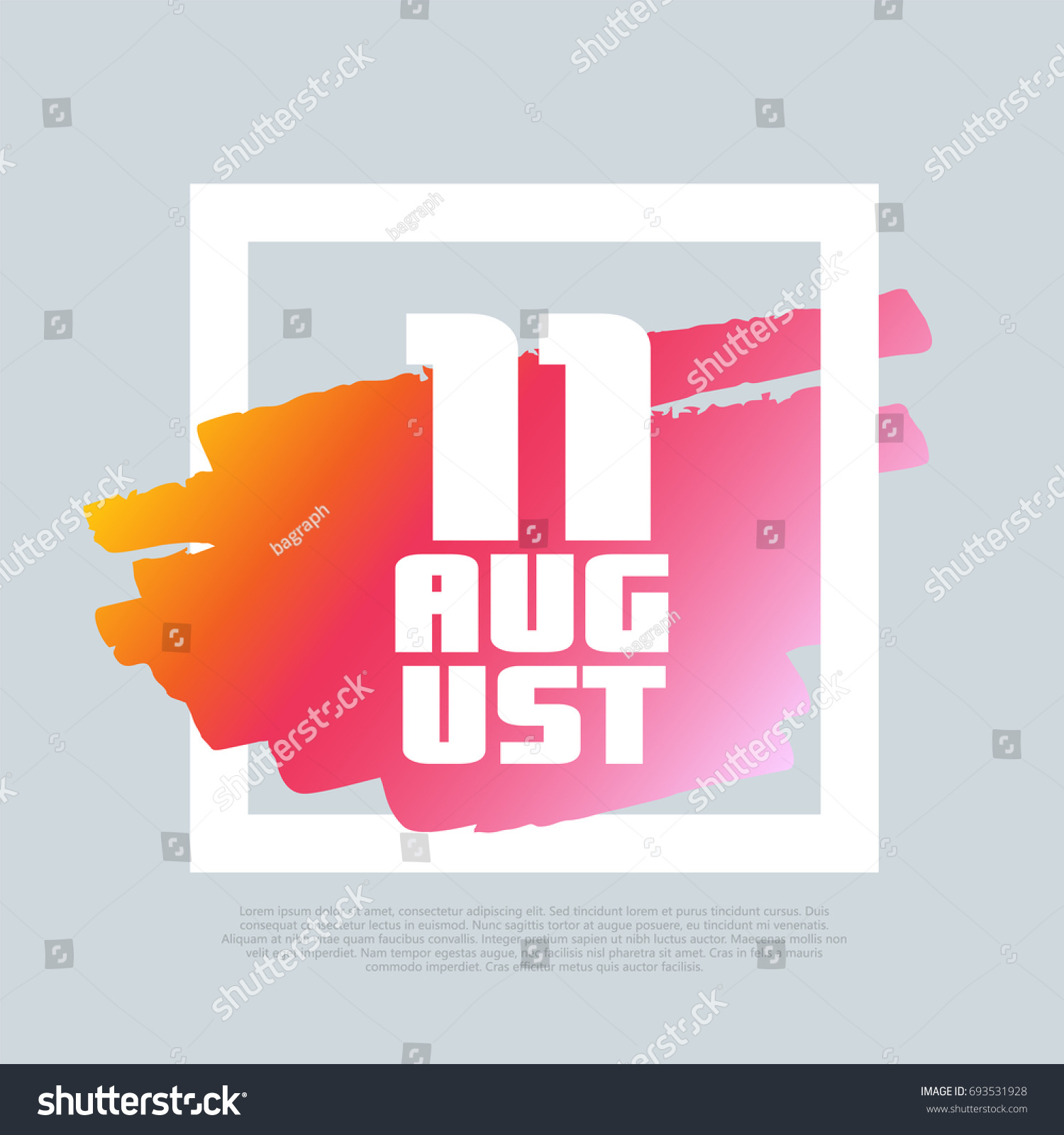 11 August Vector Clipart Template Poster Stock Vector (Royalty Free ...