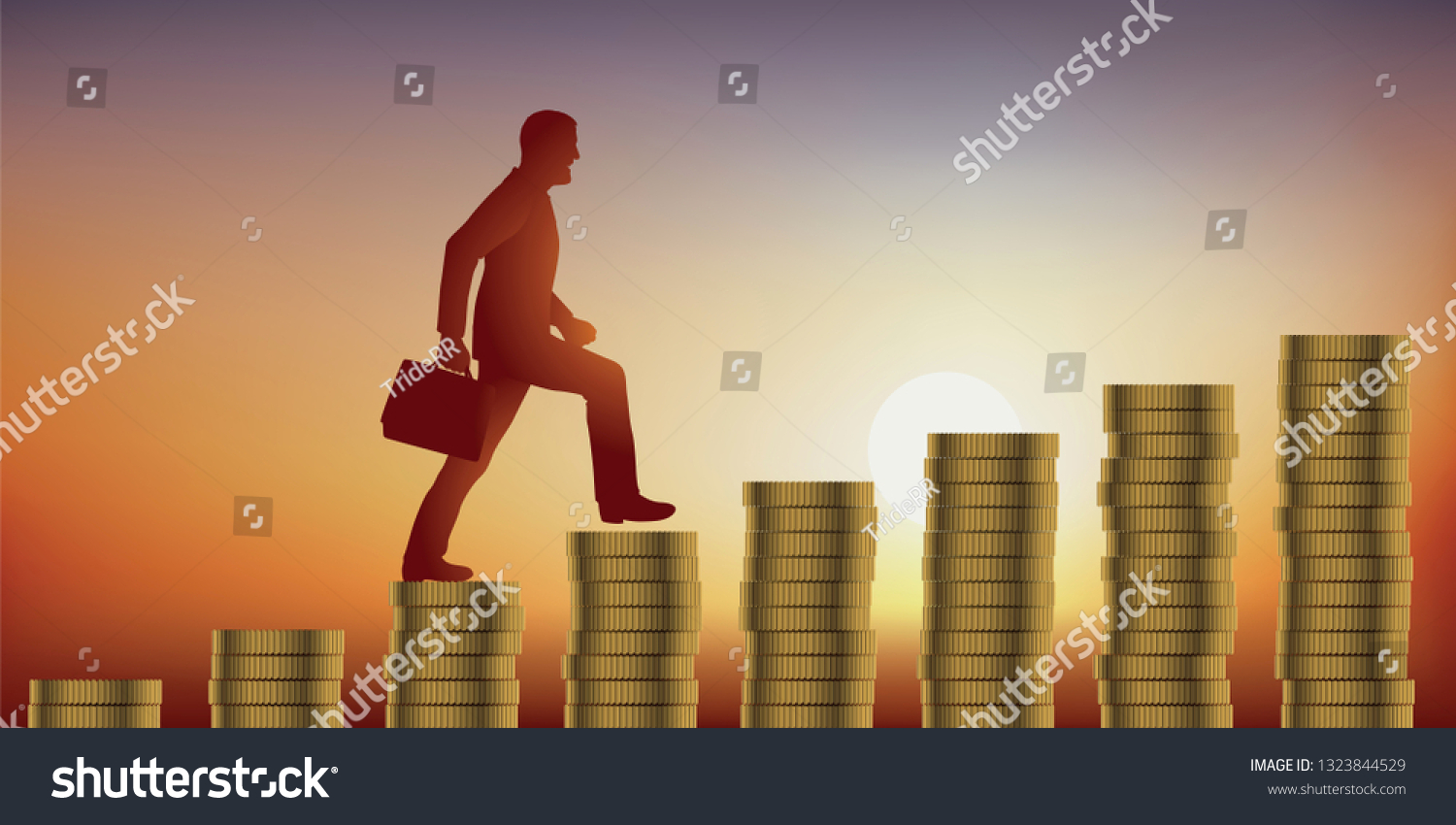 1 Base Soleconcept Greed Ascent Businessman Stock Vector Royalty Free