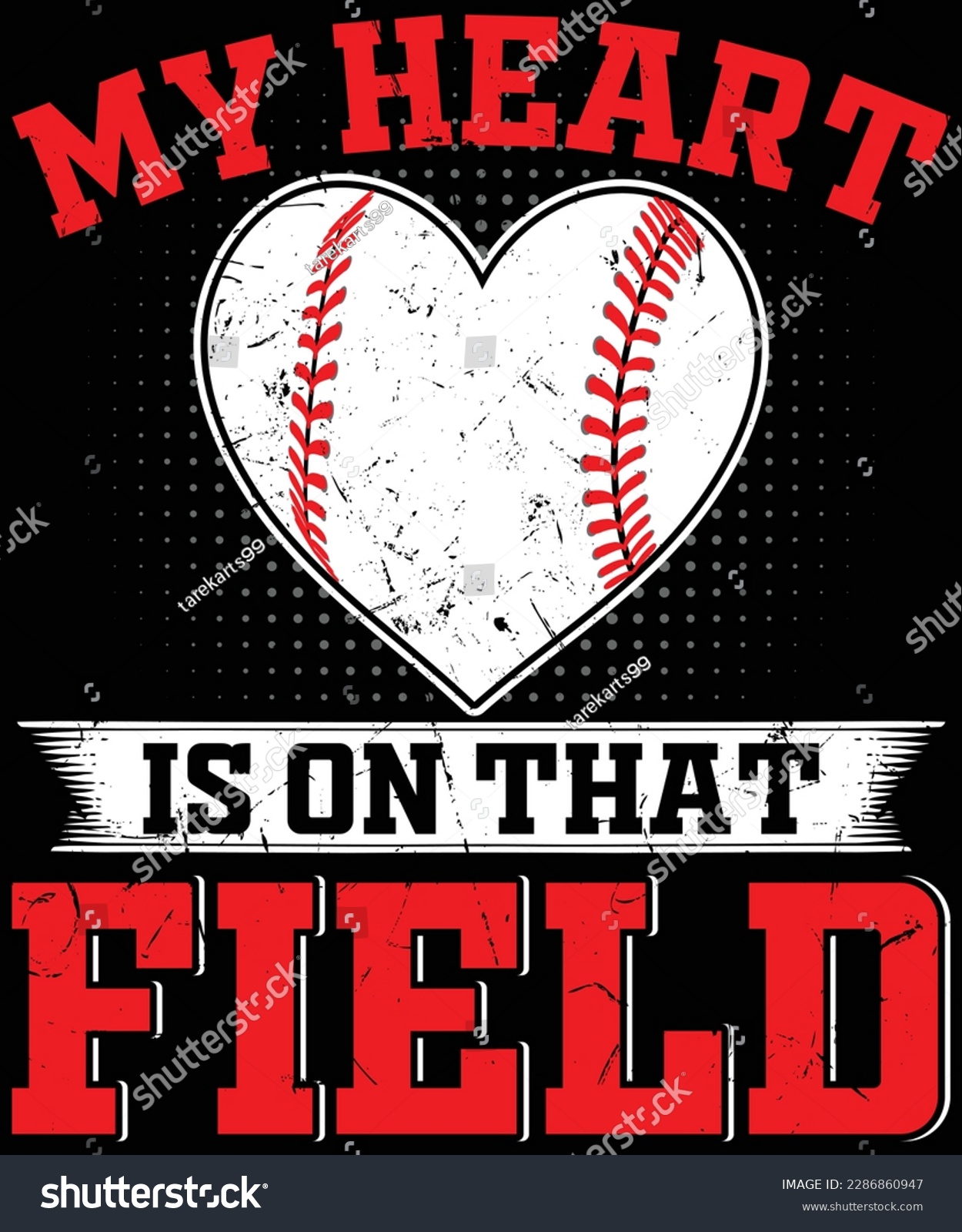 SVG of  Baseball t-shirt design. My Heart is on That Field Tee Baseball Softball Mom Gifts T-shirt Design, Posters, Greeting Cards, Textiles, and Sticker Vector Illustration svg
