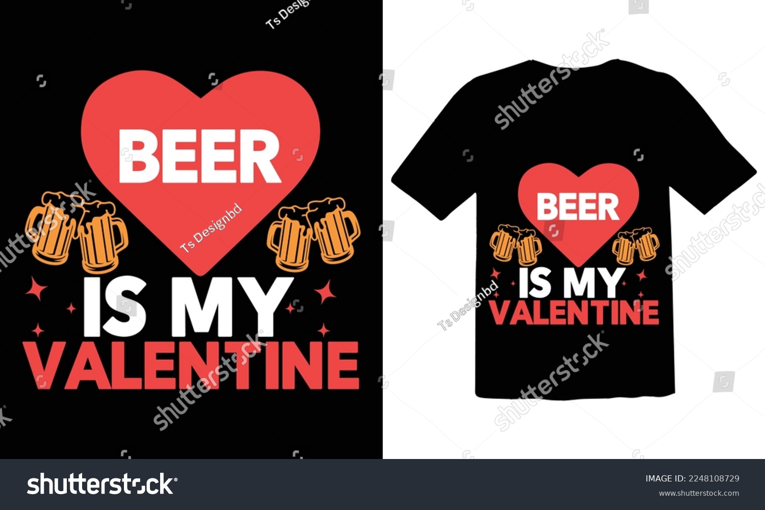 SVG of  Beer is My Valentine – Valentine T-shirt Design Vector. Good for Clothes, Greeting Card, Poster, and Mug Design. svg