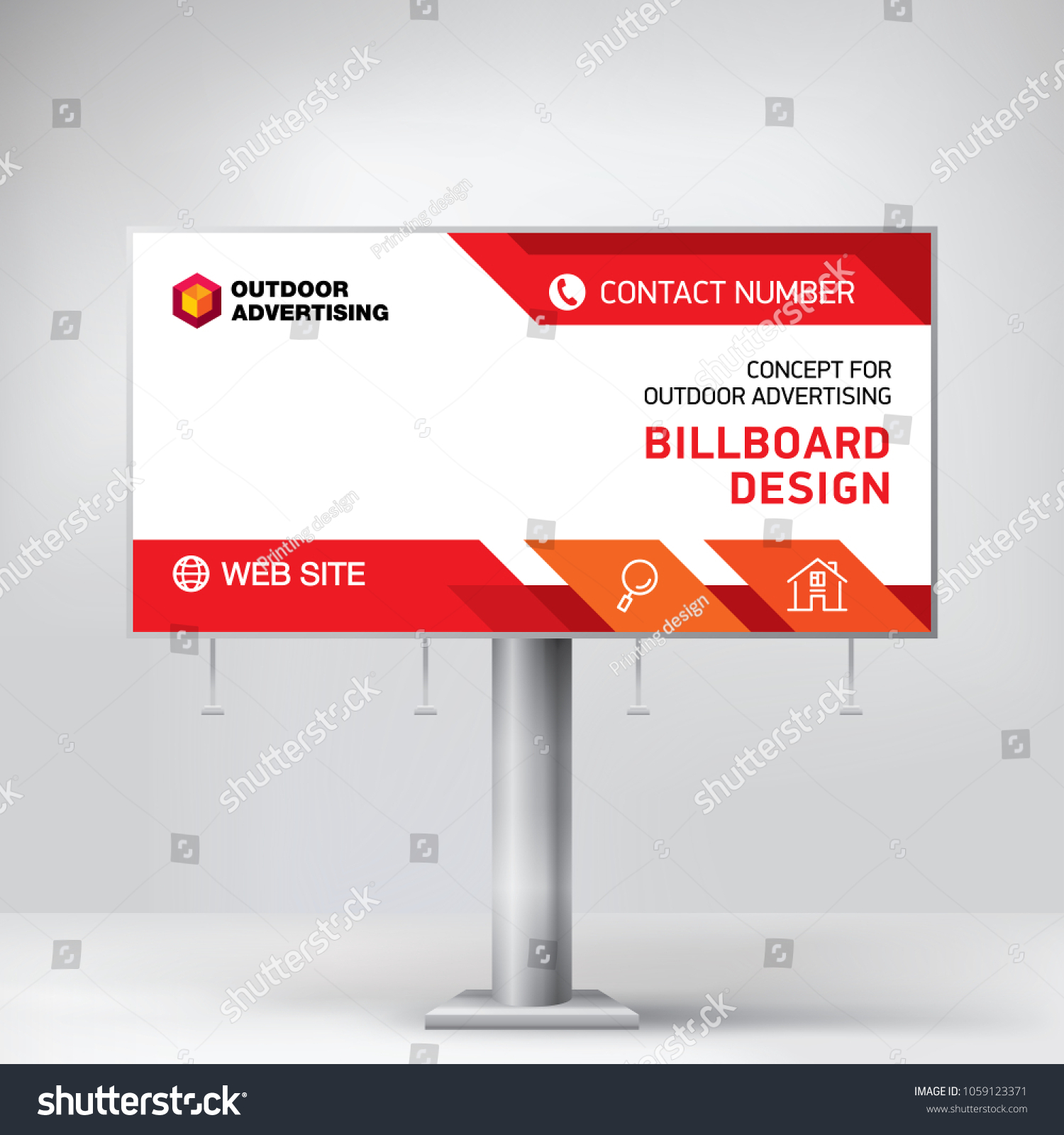 Billboard Design Template Banner Outdoor Advertising Stock Vector With Outdoor Banner Design Templates