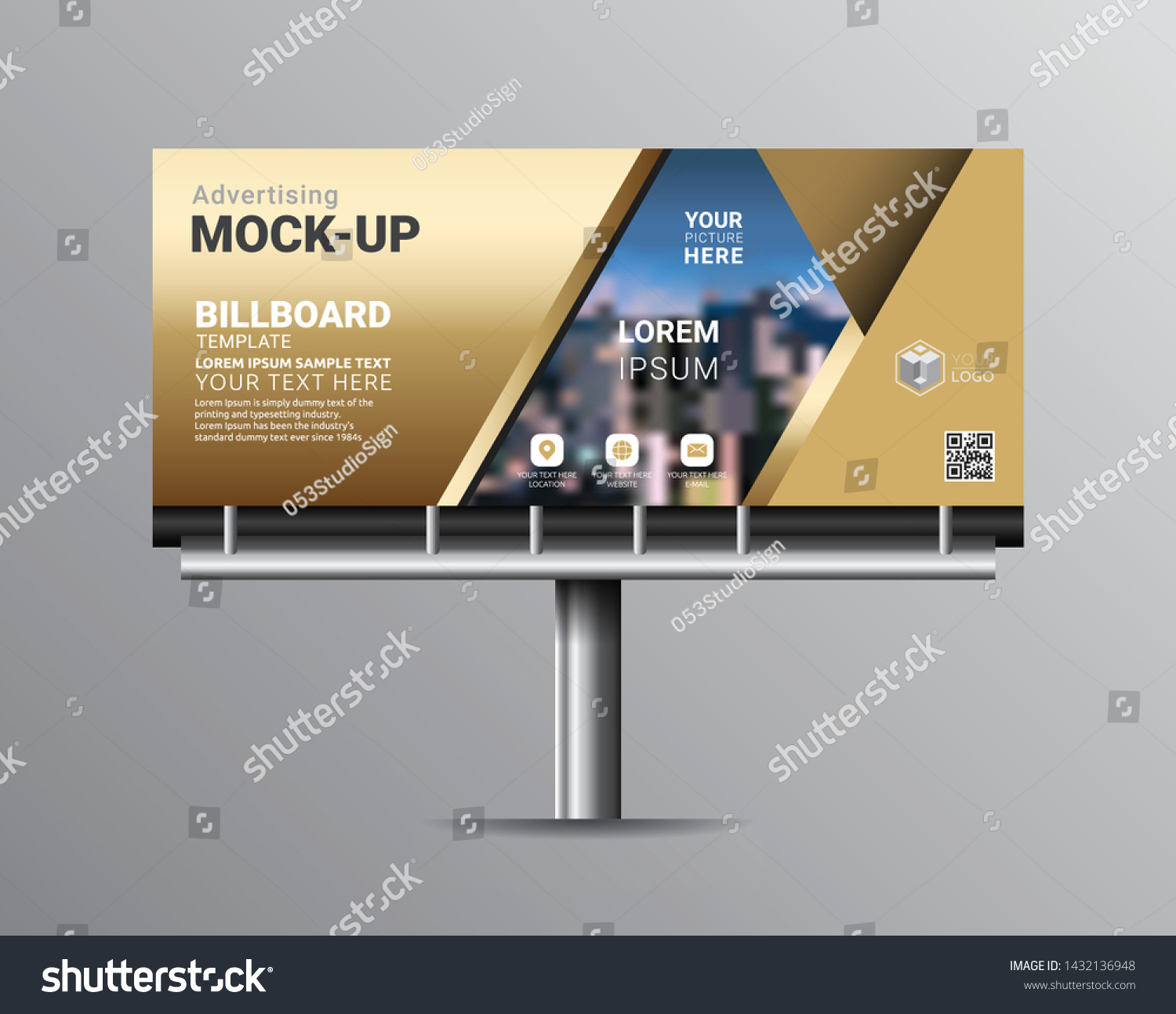 Billboard Template Designs Outdoor Advertising Leaflet Stock With Vinyl Banner Design Templates
