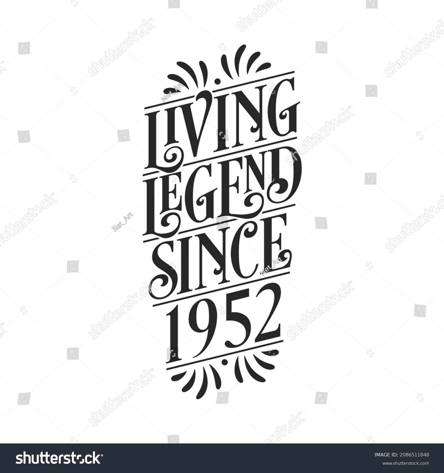 SVG of 1952 birthday of legend, Living Legend since 1952 svg