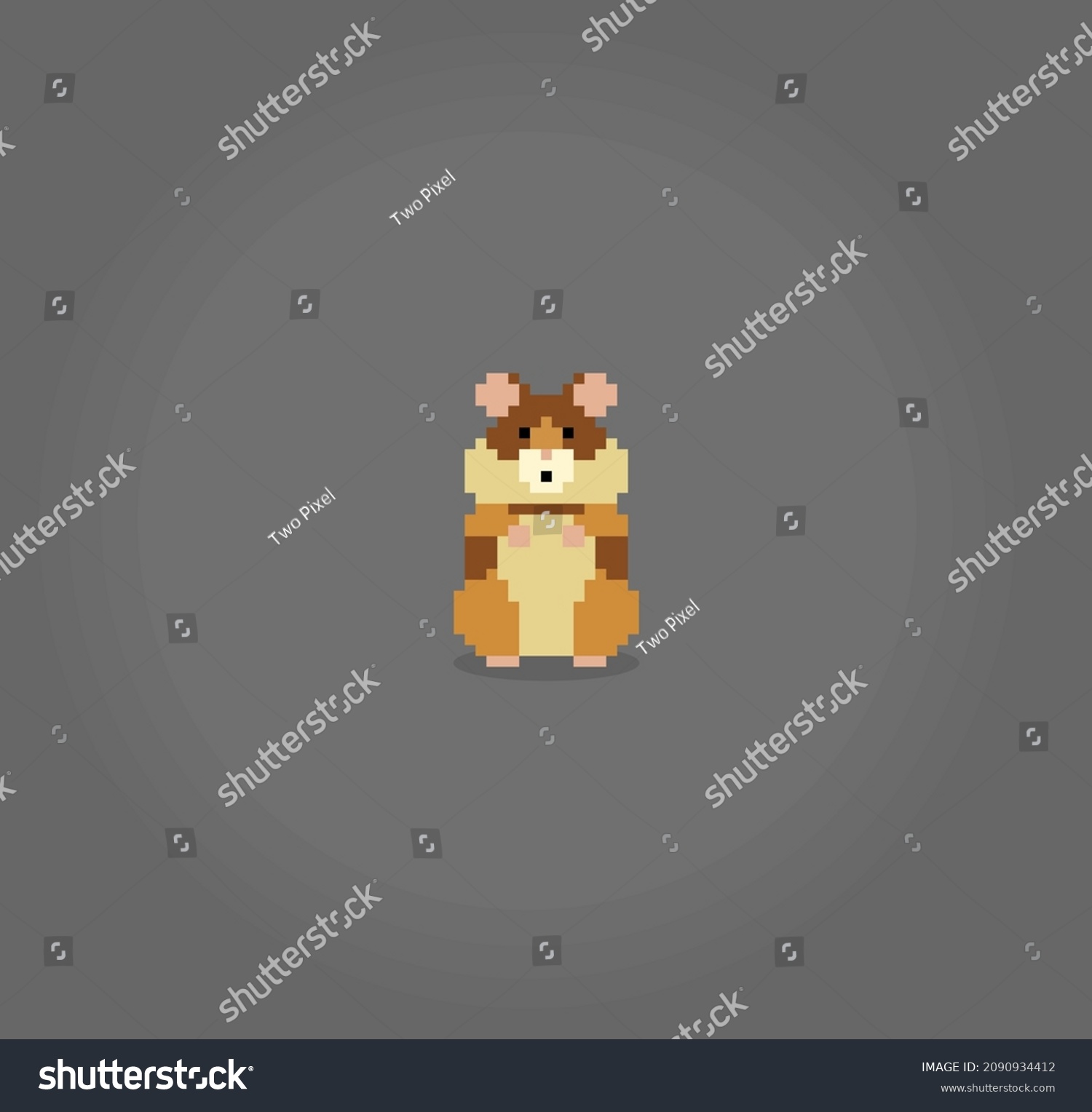 8bit Pixel Hamster Animal Game Assets Stock Vector (Royalty Free ...