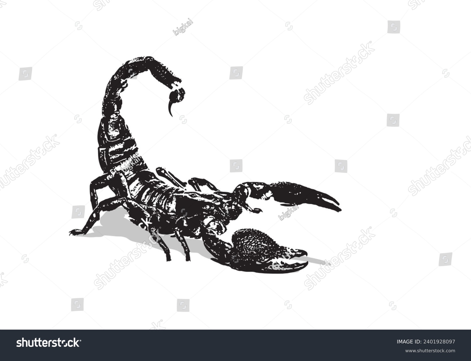 SVG of 
black and white scorpion vector image, suitable for icons, logos, t-shirts,
 svg