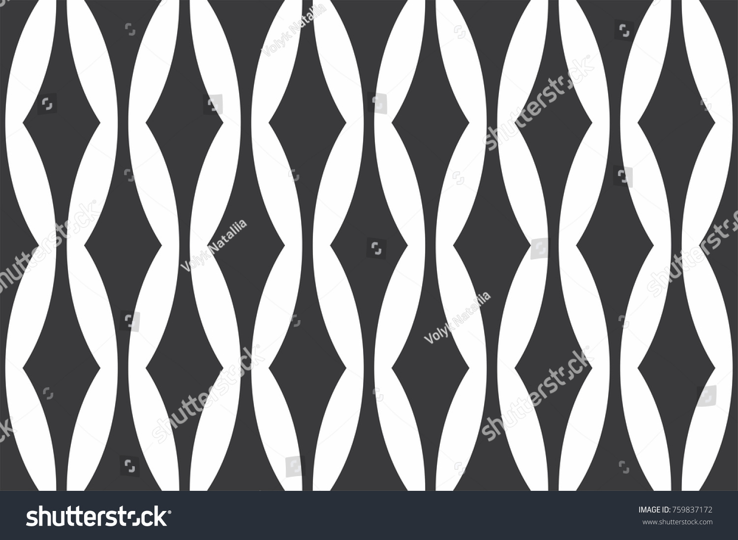 Black White Seamless Geometric Pattern Stock Vector (Royalty Free