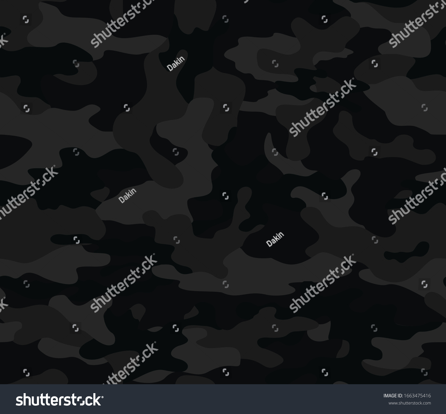 SVG of 
Black camouflage seamless pattern. Army texture. Night design. Vector svg
