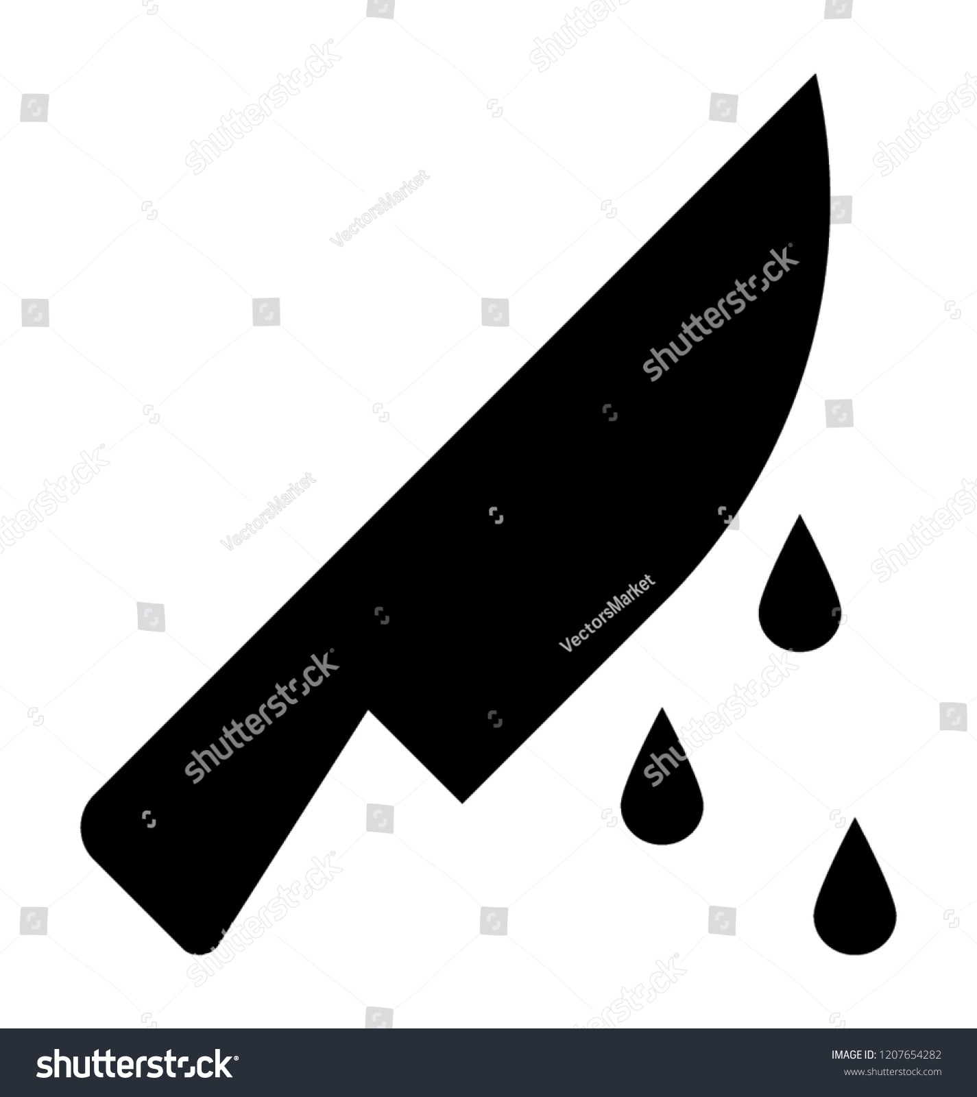 Blood Dripping Over Knife Bloody Knife Stock Vector (Royalty Free ...