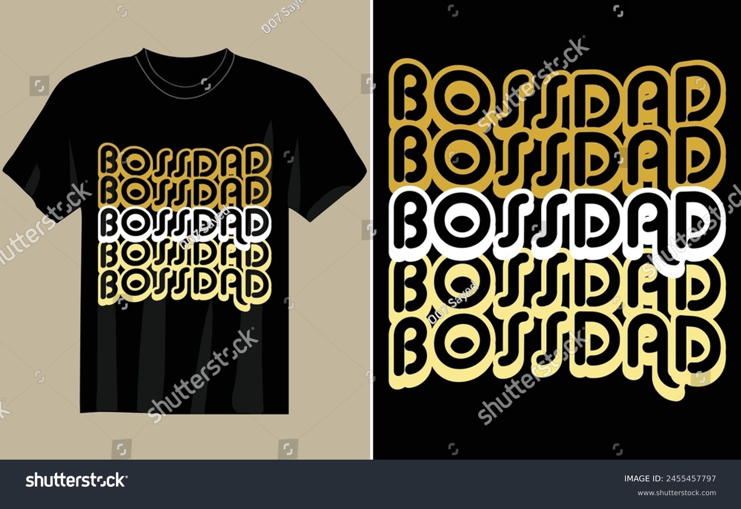 SVG of  BOSSDAD  t shirt unique design and vector svg