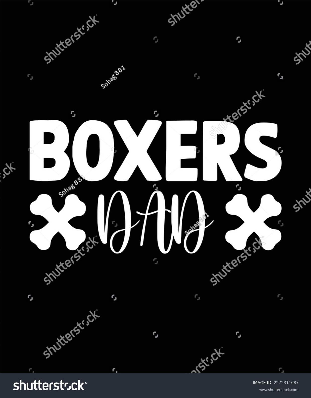 SVG of  Boxers dad SVG design vector svg