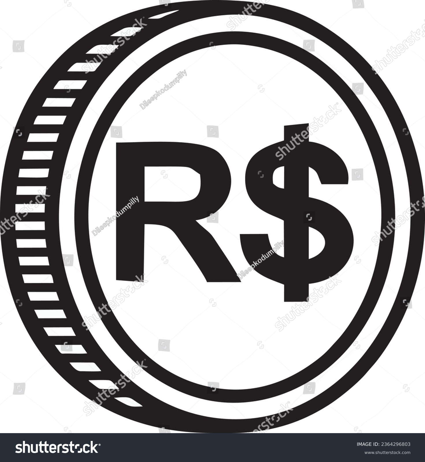 SVG of  Brazil currency black  black high quality files  svg