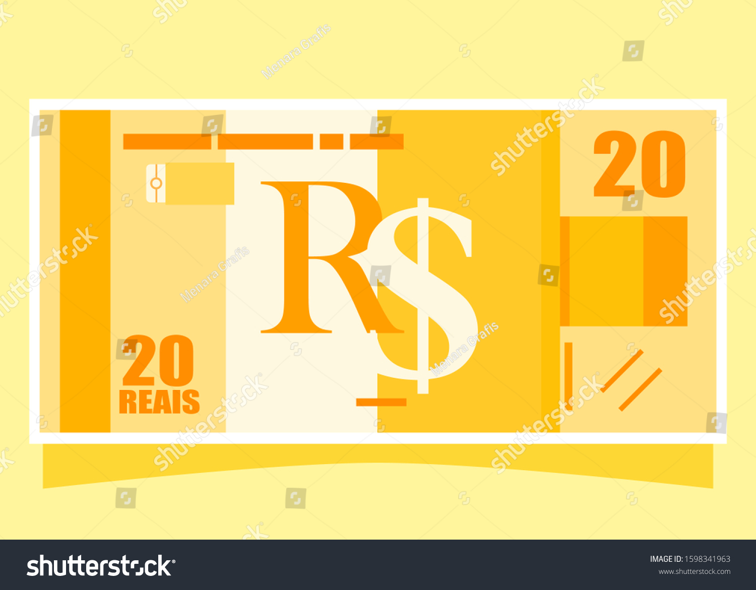 SVG of 20 Brazilian Real Banknotes money vector icon logo illustration and design. Brazil currency, business, payment and finance element. Can be used for web, mobile, infographic, and print. svg