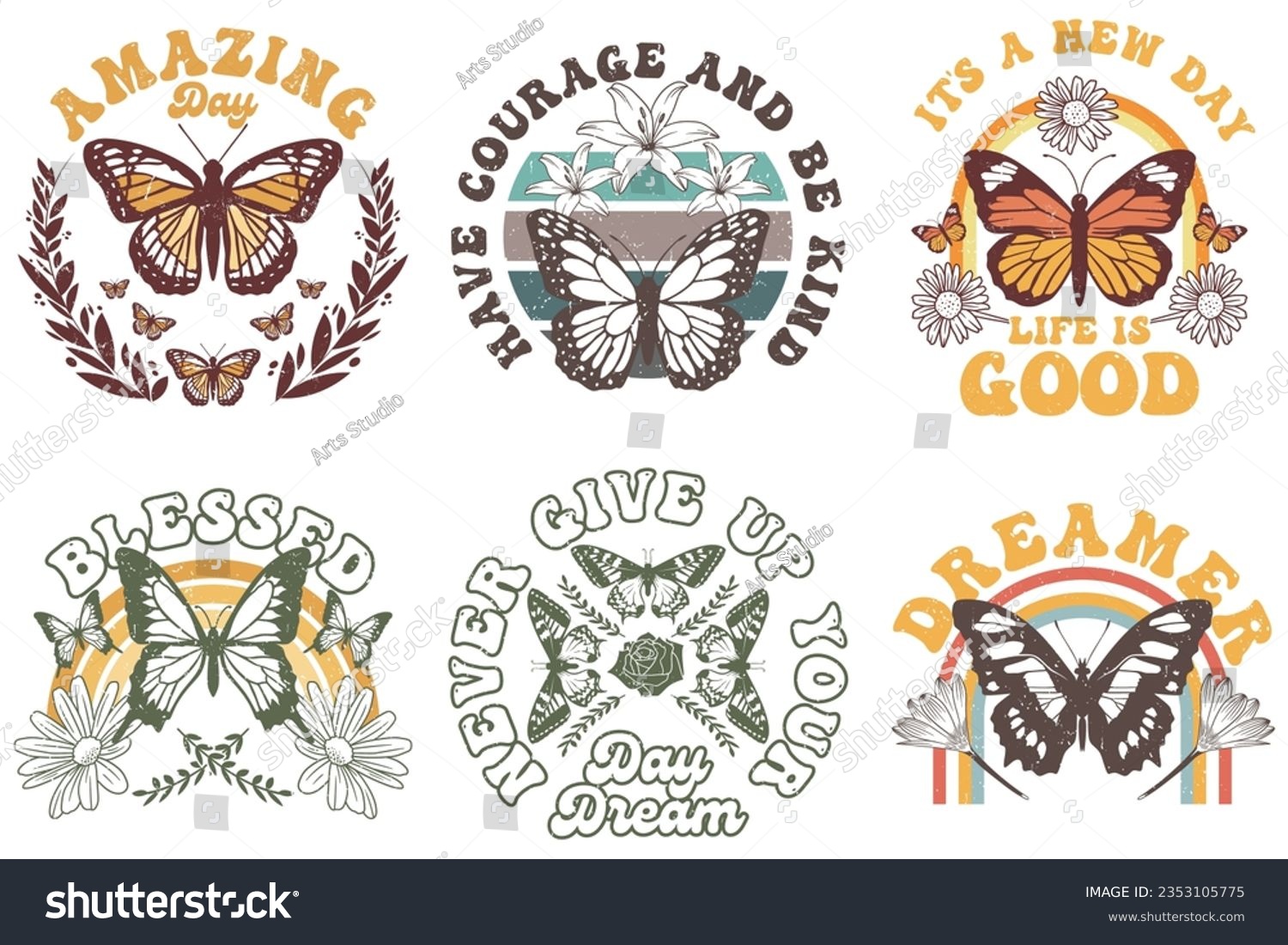 SVG of  butterfly SVG And T-shirt Design Bundle, butterfly SVG Quotes Design t shirt Bundle, Vector EPS Editable Files, can you download this Design Bundle.. svg