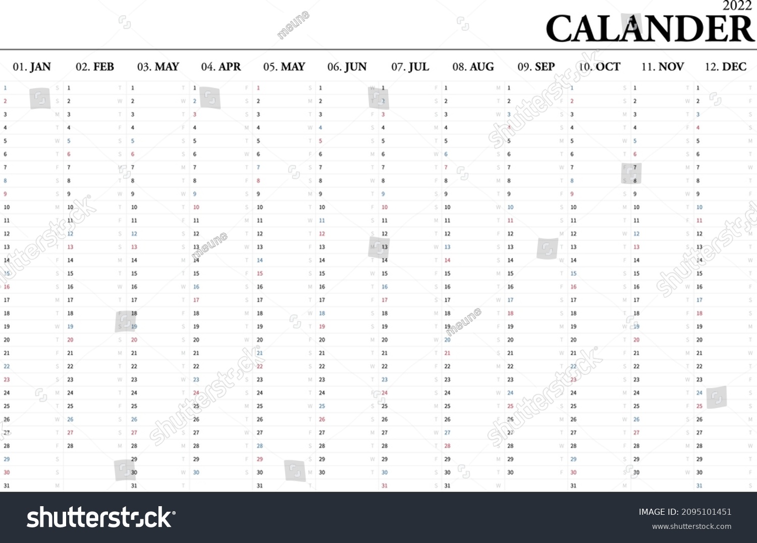 2022 Calendar Simple Scheduler Diary Palnner Stock Vector Royalty Free 2022 calendar simple scheduler diary palnner stock vector royalty free