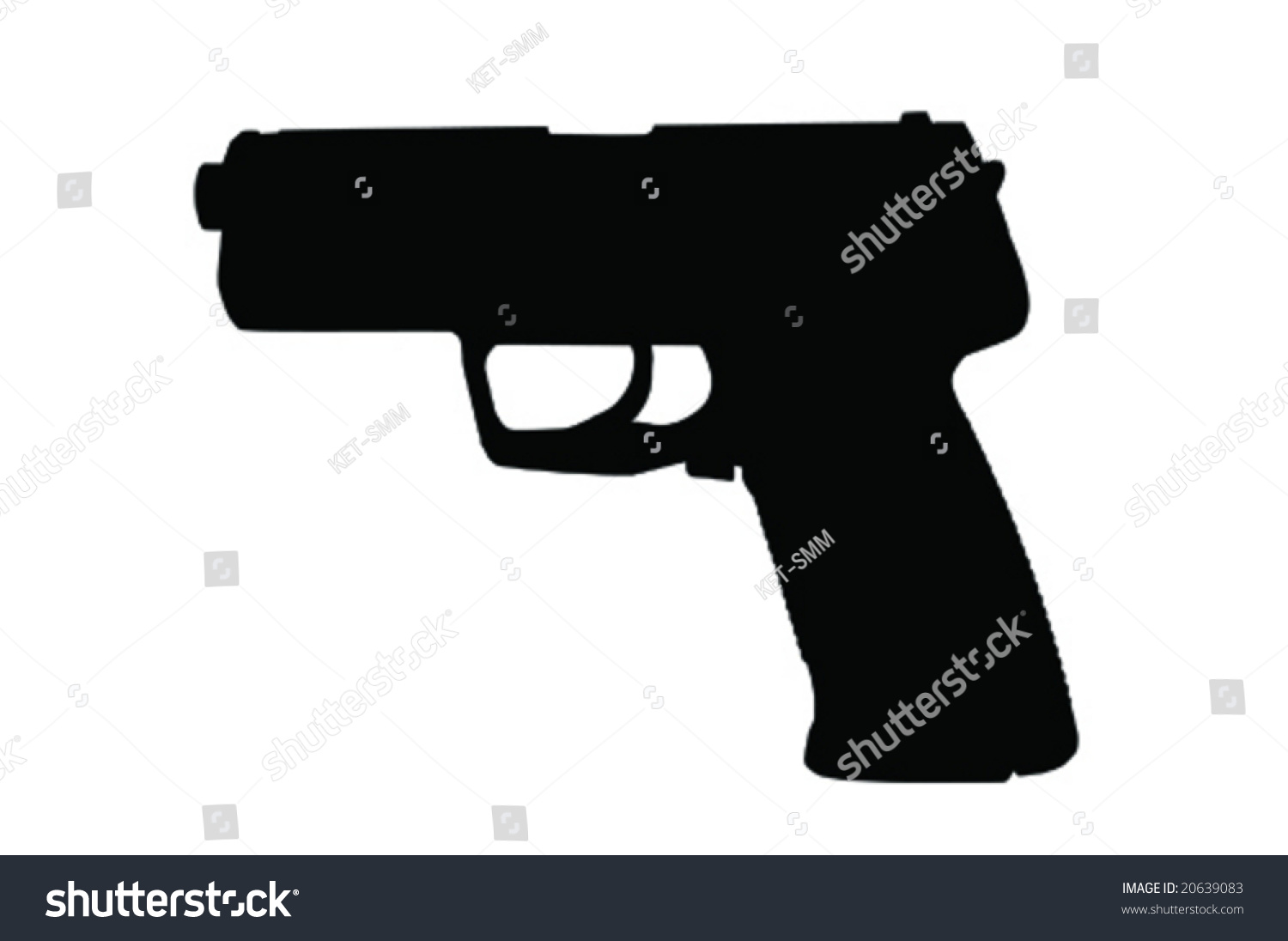 .45 Caliber Pistol Stock Vector Illustration 20639083 : Shutterstock