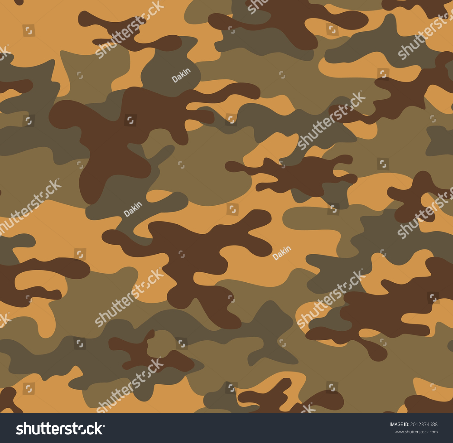 Camouflage Pattern Vector Sand Background Seamless Stock Vector ...