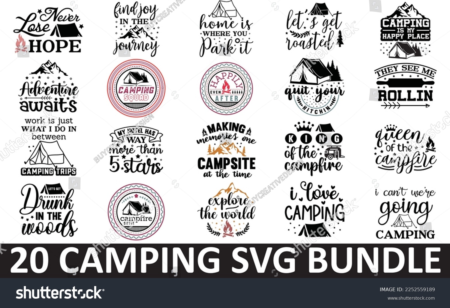 SVG of 20 Camping SVG Bundle, Camping Crew SVG svg