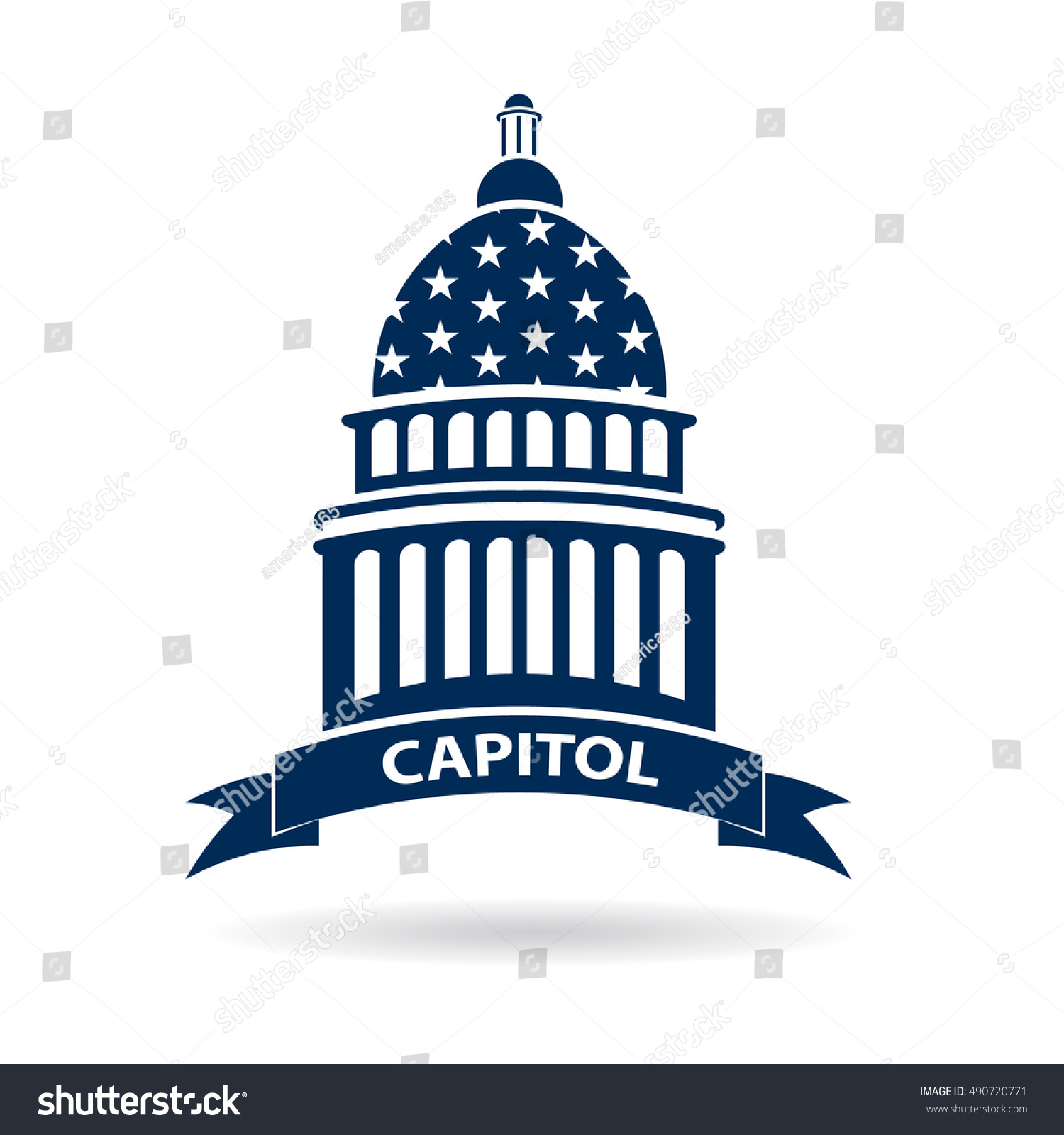 Capitol Congress Illustration Stock Vector (Royalty Free) 490720771 ...