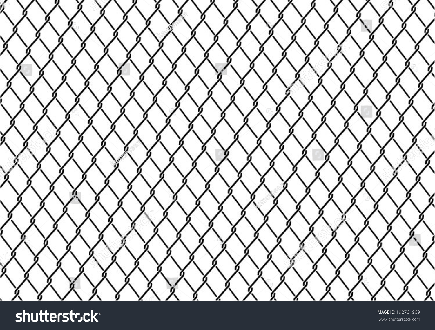 Chain Link Fence Stock Vector 192761969 : Shutterstock