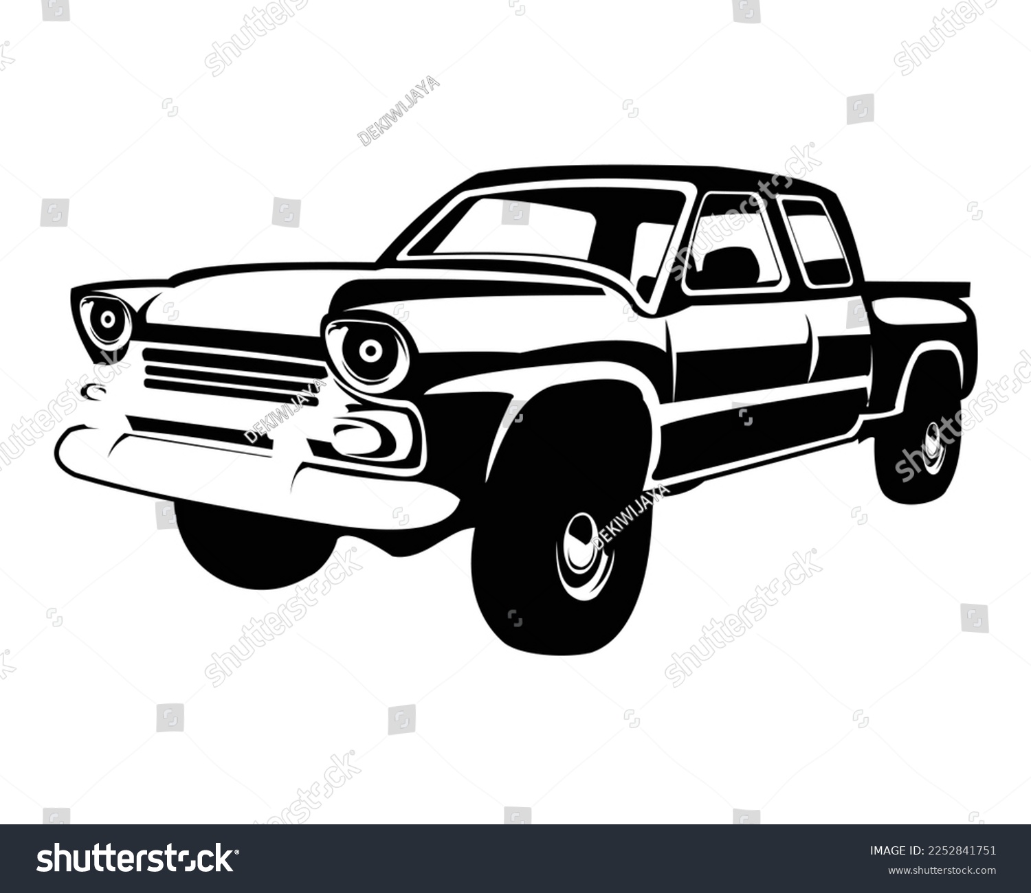 SVG of 1950 chevy truck isolated side view white background. best for logos, badges, emblems, icons, available in eps 10. svg