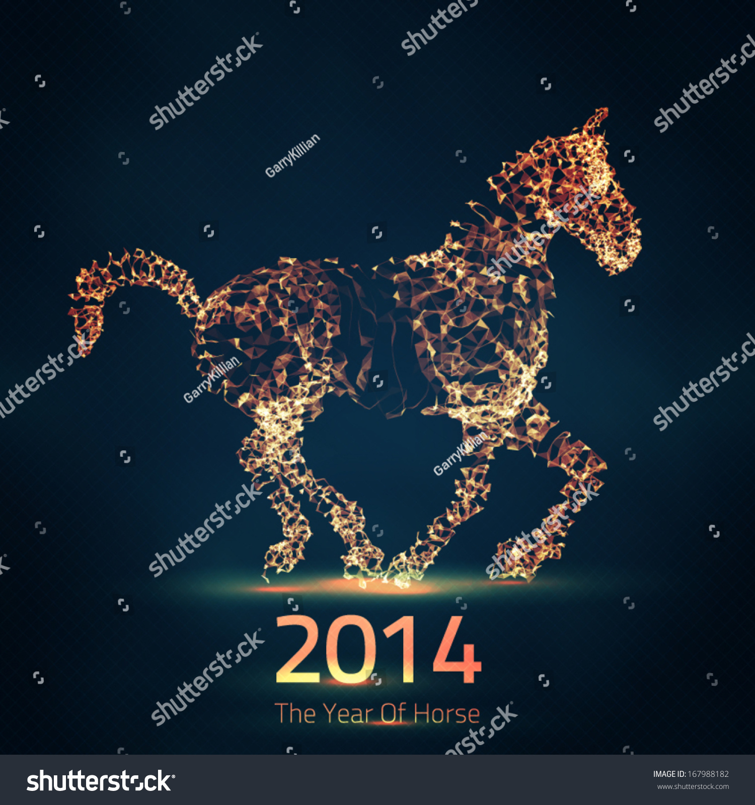 2014 Chinese New Year Of The Horse Abstract Mesh Composition. Abstract ...