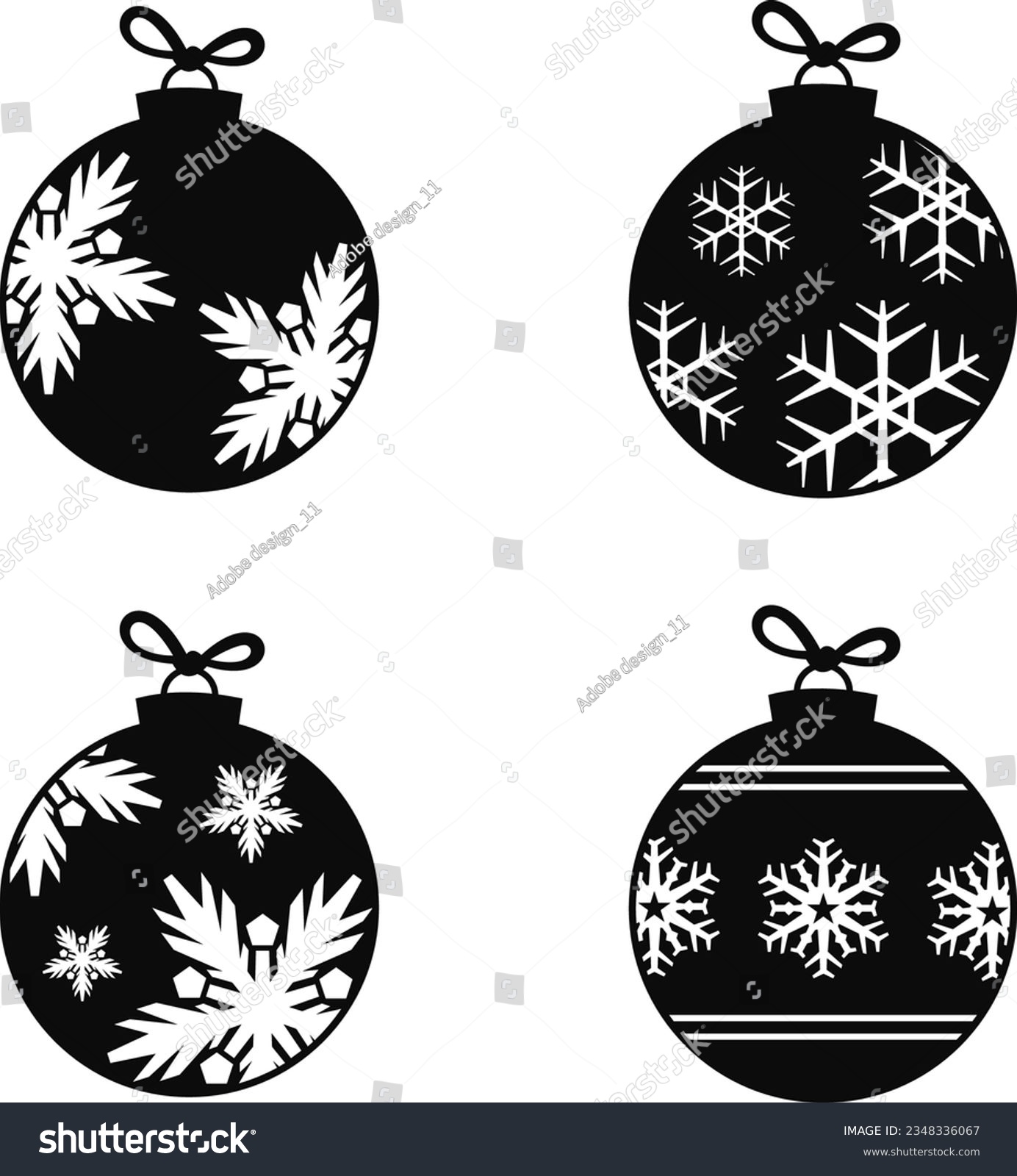 SVG of  Christmas ornaments svg, Round Christmas Ornament, Christmas balls, svg
